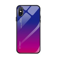 Glass Case Apple iPhone XS MAX Μωβ / Μπλέ
