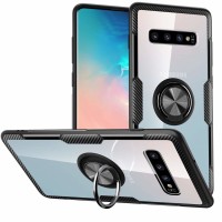 Carbon Clear Ring TPU Samsung Galaxy S10 Μαύρο