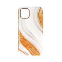 Θήκη Marble Silicon Apple iPhone 11 Pro Gold / White