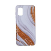 Θήκη Marble Silicon Samsung Galaxy A41 Gold / White