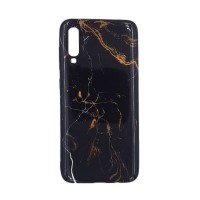 Θήκη Marble Silicon Samsung Galaxy A70/A70s Black / Gold