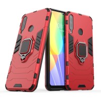 Ring Armor Kickstand magnetic car holder Huawei Y6p Κόκκινο