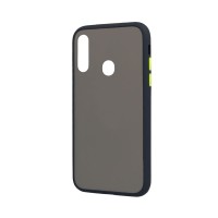 Θήκη Color Button Bumper Samsung Galaxy A20s Μπλε Σκούρο