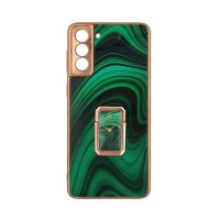 GKK Electroplate Glass Case with Holder Samsung Galaxy S21 Plus Πράσινο