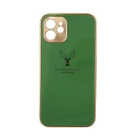 GKK Electroplate Glass Case Apple iPhone 12 Reindeer Λαχανί