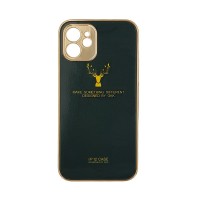 GKK Electroplate Glass Case Apple iPhone 12 Reindeer Πράσινο