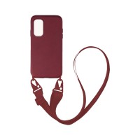 Θήκη Σιλικόνης με Strap CarryHang Sonique Xiaomi Redmi Note 10 5G / Poco M3 Pro 5G Μπορντό