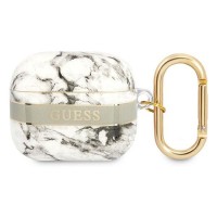 Θήκη Σιλικόνης Guess Marble Strap για Apple AirPods 3 Γκρι