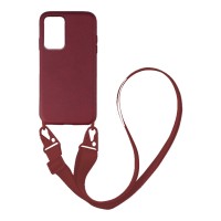 Θήκη Σιλικόνης με Strap CarryHang Sonique Samsung Galaxy A73 5G Μπορντό