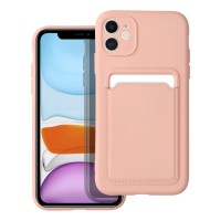 Θήκη Σιλικόνης Sonique Card Case Apple iPhone 11 Ροζ