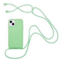 Θήκη Σιλικόνης με Κορδόνι CarryHang Sonique Apple iPhone 14 Πράσινο Ανοιχτό