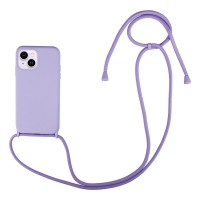 Θήκη Σιλικόνης με Κορδόνι CarryHang Sonique Apple iPhone 14 Λιλά