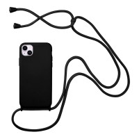 Θήκη Σιλικόνης με Κορδόνι CarryHang Sonique Apple iPhone 14 Plus Μαύρο