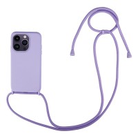 Θήκη Σιλικόνης με Κορδόνι CarryHang Sonique Apple iPhone 14 Pro Λιλά
