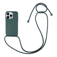 Θήκη Σιλικόνης με Κορδόνι CarryHang Sonique Apple iPhone 14 Pro Πράσινο Σκούρο