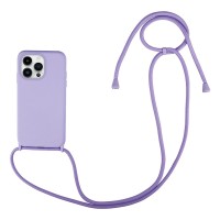 Θήκη Σιλικόνης με Κορδόνι CarryHang Sonique Apple iPhone 14 Pro Max Λιλά