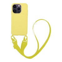 Θήκη Σιλικόνης με Strap CarryHang Sonique Apple iPhone 14 Pro Κίτρινο