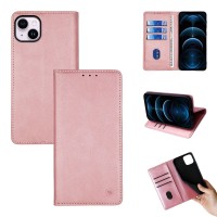 Θήκη Πορτοφόλι Vintage Magnet Wallet Sonique Apple iPhone 14 Plus Ροζ Χρυσό