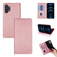 Θήκη Πορτοφόλι Vintage Magnet Wallet Sonique Samsung Galaxy A32 4G Ροζ Χρυσό
