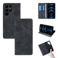 Θήκη Πορτοφόλι Vintage Magnet Wallet Sonique Samsung Galaxy S22 Ultra Μαύρο