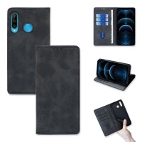 Θήκη Πορτοφόλι Vintage Magnet Wallet Sonique Huawei P30 Lite Μαύρο