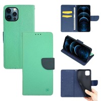 Θήκη Πορτοφόλι Sonique Trend Wallet Apple iPhone 12 Pro Max Βεραμάν / Σκούρο Μπλε