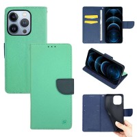 Θήκη Πορτοφόλι Sonique Trend Wallet Apple iPhone 13 Pro Βεραμάν / Σκούρο Μπλε