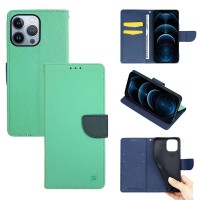 Θήκη Πορτοφόλι Sonique Trend Wallet Apple iPhone 13 Pro Max Βεραμάν / Σκούρο Μπλε