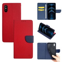 Θήκη Πορτοφόλι Sonique Trend Wallet Xiaomi Redmi 9A / Redmi 9AT Κόκκινο / Σκούρο Μπλε