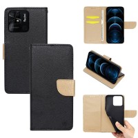Θήκη Πορτοφόλι Sonique Trend Wallet Xiaomi Redmi 10C Μαύρο / Χρυσό