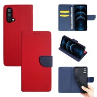Θήκη Πορτοφόλι Sonique Trend Wallet OnePlus Nord CE 5G Κόκκινο / Σκούρο Μπλε