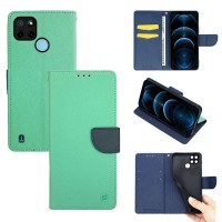 Θήκη Πορτοφόλι Sonique Trend Wallet Realme C21Y / Realme C25Y Βεραμάν / Σκούρο Μπλε
