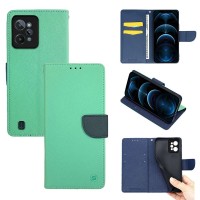 Θήκη Πορτοφόλι Sonique Trend Wallet Realme C31 Βεραμάν / Σκούρο Μπλε