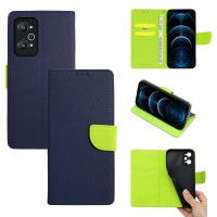 Θήκη Πορτοφόλι Sonique Trend Wallet Realme GT Neo 2 5G / Realme GT 2 5G / Realme GT Neo 3T 5G Σκούρο Μπλε / Λαχανί