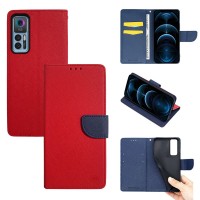 Θήκη Πορτοφόλι Sonique Trend Wallet TCL 30 / TCL 30+ Κόκκινο / Σκούρο Μπλε