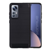 Θήκη Σιλικόνης Sonique Carbon Brushed Xiaomi Xiaomi 12 / Xiaomi 12X 5G Μαύρο