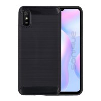 Θήκη Σιλικόνης Sonique Carbon Brushed Xiaomi Redmi 9A / Redmi 9AT Μαύρο