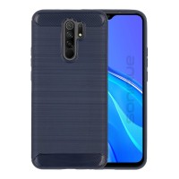 Θήκη Σιλικόνης Sonique Carbon Brushed Xiaomi Redmi 9 Μπλέ