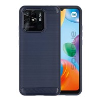Θήκη Σιλικόνης Sonique Carbon Brushed Xiaomi Redmi 10C Μπλέ