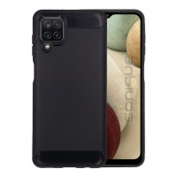 Θήκη Σιλικόνης Sonique Carbon Brushed Samsung Galaxy A12 / Galaxy M12 Μαύρο