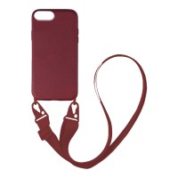 Θήκη Σιλικόνης με Strap CarryHang Sonique Apple iPhone 6/6s Plus Μπορντό