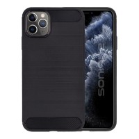 Θήκη Σιλικόνης Sonique Carbon Brushed Apple iPhone 11 Pro Max Μαύρο