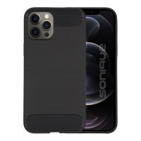 Θήκη Σιλικόνης Sonique Carbon Brushed Apple iPhone 12 Pro Max Μαύρο