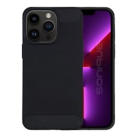 Θήκη Σιλικόνης Sonique Carbon Brushed Apple iPhone 13 Pro Μαύρο