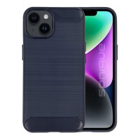 Θήκη Σιλικόνης Sonique Carbon Brushed Apple iPhone 14 Plus Μπλέ