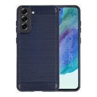 Θήκη Σιλικόνης Sonique Carbon Brushed Samsung Galaxy S21 FE Μπλέ
