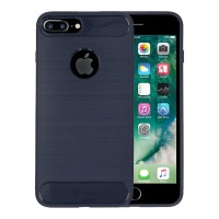 Θήκη Σιλικόνης Sonique Carbon Brushed Apple iPhone 7 Plus Μπλέ