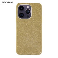 Θήκη Σιλικόνης Sonique Shiny Apple iPhone 13 Pro Χρυσό