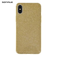 Θήκη Σιλικόνης Sonique Shiny Apple iPhone X / iPhone XS Χρυσό