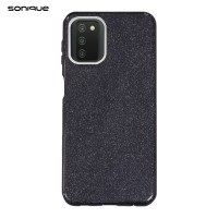 Θήκη Σιλικόνης Sonique Shiny Samsung Galaxy A03s Μαύρο